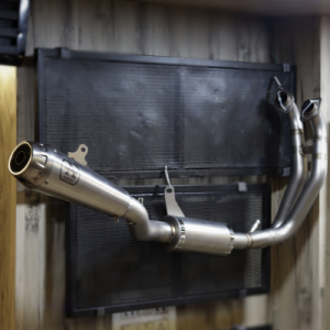 Full system stainless steel headers with arrow race pro steel slipon muffler Aprilia RS 457 Aprilia Tuono 457