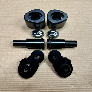 Custom aftermarket frame sliders crash protection replica R n G slider with cnc aluminium bracket Aprilia RS 457