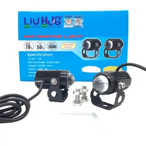 LIU HJG Mini Drive LED Fog Light For Cars and Motorcycles with cooling fan