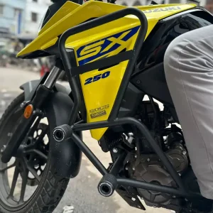 V STROM SX 250 Crashguard with Heavy Nylon Sliders Dual Slider Full Tank Protection Guard