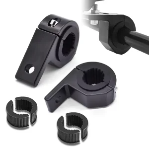 Universal Fog Light Horizontal Bar Clamp Mounting Bracket Kit with Rubber Insert for Bike Car Jeep SUV and Off Road Vehicles