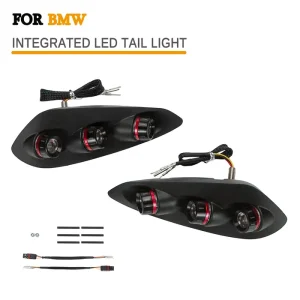 LED Integrated Tail Light For BMW S1000RR 2023 2024 2025 Red Rear Turn Signal Light